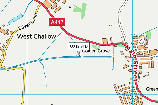 OX12 9TD map - OS VectorMap District (Ordnance Survey)