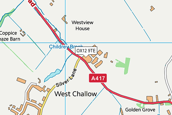 OX12 9TE map - OS VectorMap District (Ordnance Survey)