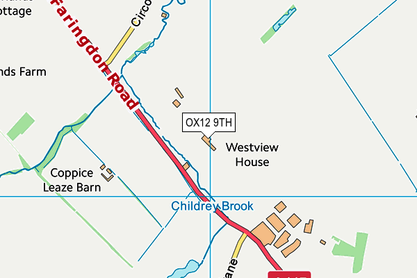 OX12 9TH map - OS VectorMap District (Ordnance Survey)