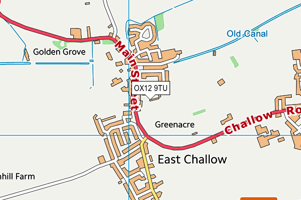 OX12 9TU map - OS VectorMap District (Ordnance Survey)