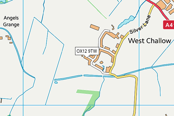 OX12 9TW map - OS VectorMap District (Ordnance Survey)