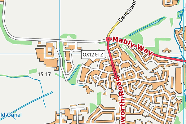 OX12 9TZ map - OS VectorMap District (Ordnance Survey)