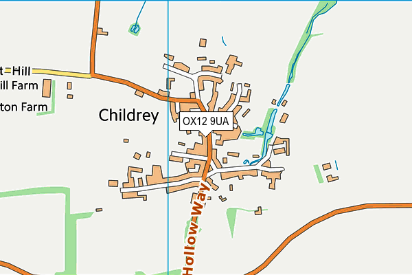 OX12 9UA map - OS VectorMap District (Ordnance Survey)