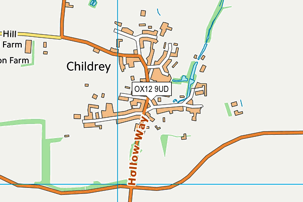 OX12 9UD map - OS VectorMap District (Ordnance Survey)