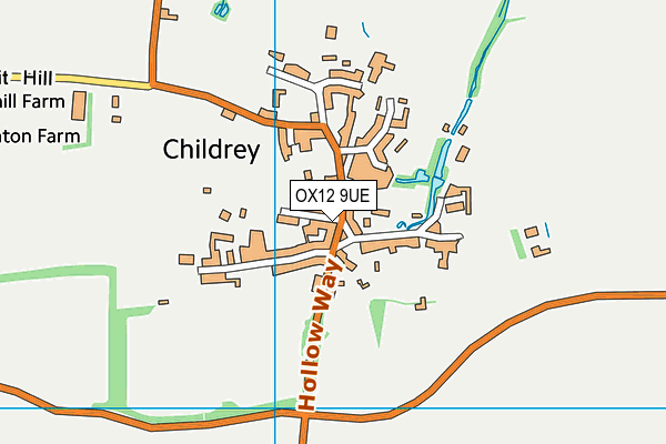 Childrey Playing Field map (OX12 9UE) - OS VectorMap District (Ordnance Survey)