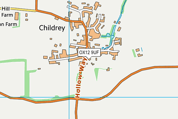 OX12 9UF map - OS VectorMap District (Ordnance Survey)