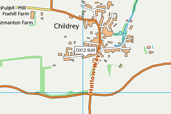 OX12 9UH map - OS VectorMap District (Ordnance Survey)