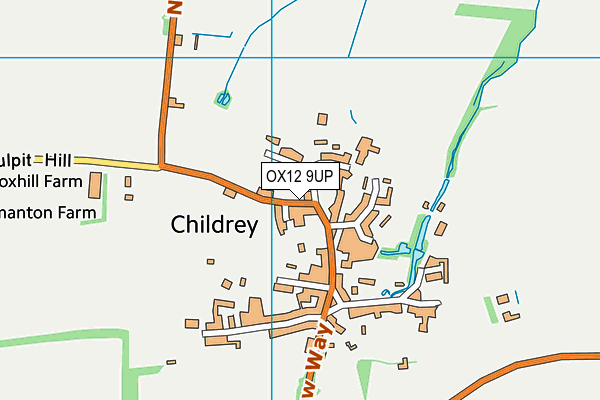OX12 9UP map - OS VectorMap District (Ordnance Survey)