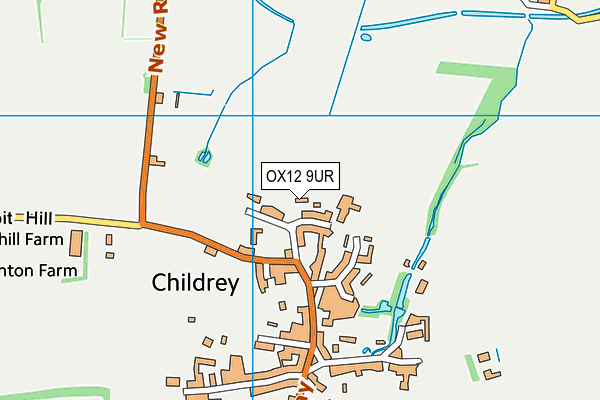 OX12 9UR map - OS VectorMap District (Ordnance Survey)