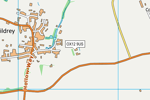 OX12 9US map - OS VectorMap District (Ordnance Survey)