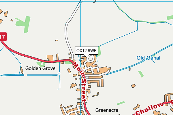 OX12 9WE map - OS VectorMap District (Ordnance Survey)