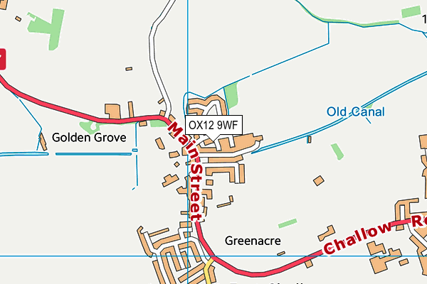 OX12 9WF map - OS VectorMap District (Ordnance Survey)