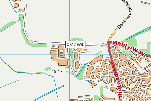 OX12 9WL map - OS VectorMap District (Ordnance Survey)