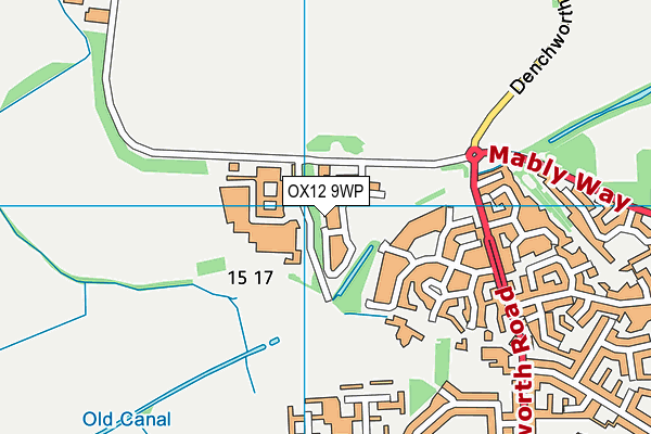 OX12 9WP map - OS VectorMap District (Ordnance Survey)