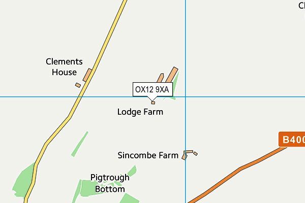 OX12 9XA map - OS VectorMap District (Ordnance Survey)