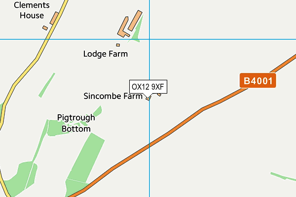 OX12 9XF map - OS VectorMap District (Ordnance Survey)