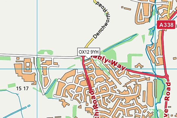 OX12 9YH map - OS VectorMap District (Ordnance Survey)