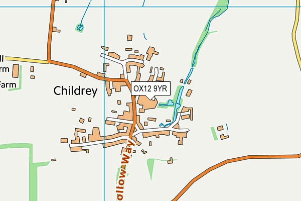 OX12 9YR map - OS VectorMap District (Ordnance Survey)