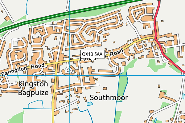 OX13 5AA map - OS VectorMap District (Ordnance Survey)