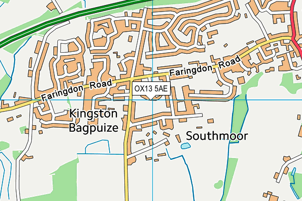 OX13 5AE map - OS VectorMap District (Ordnance Survey)