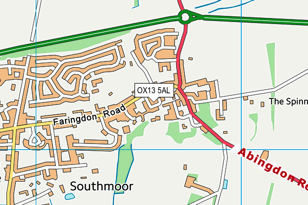 OX13 5AL map - OS VectorMap District (Ordnance Survey)