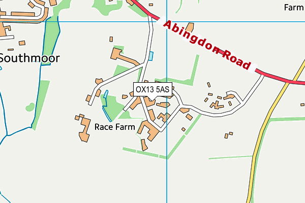 OX13 5AS map - OS VectorMap District (Ordnance Survey)