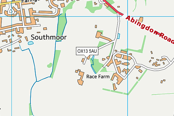 OX13 5AU map - OS VectorMap District (Ordnance Survey)