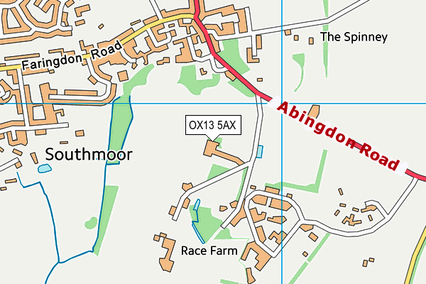 OX13 5AX map - OS VectorMap District (Ordnance Survey)