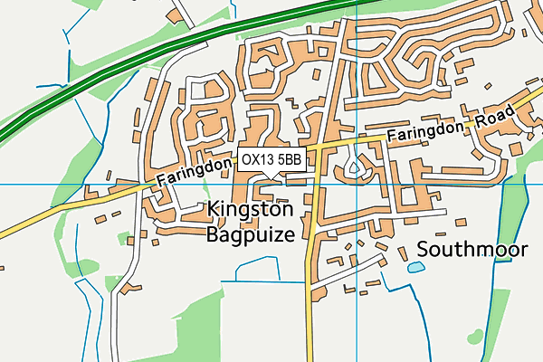 OX13 5BB map - OS VectorMap District (Ordnance Survey)
