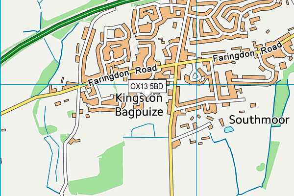 OX13 5BD map - OS VectorMap District (Ordnance Survey)