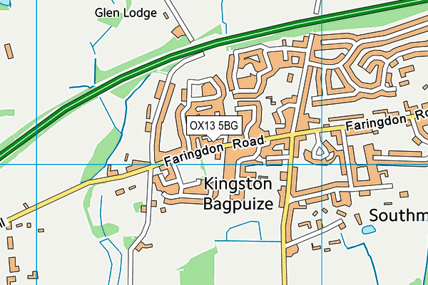 OX13 5BG map - OS VectorMap District (Ordnance Survey)