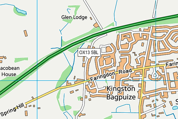 OX13 5BL map - OS VectorMap District (Ordnance Survey)