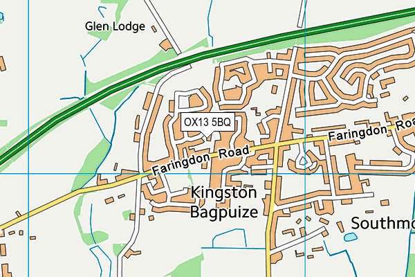 OX13 5BQ map - OS VectorMap District (Ordnance Survey)