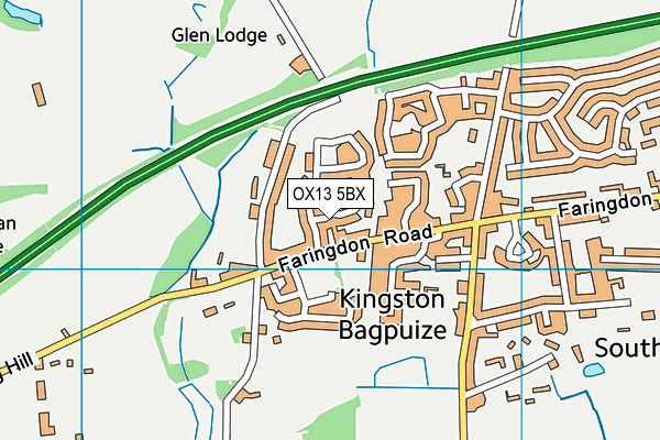 OX13 5BX map - OS VectorMap District (Ordnance Survey)