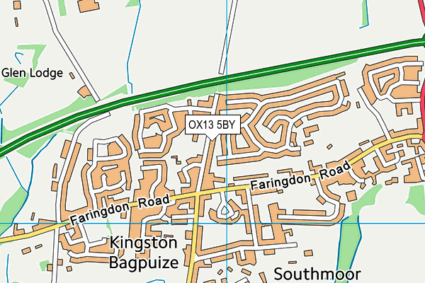 OX13 5BY map - OS VectorMap District (Ordnance Survey)