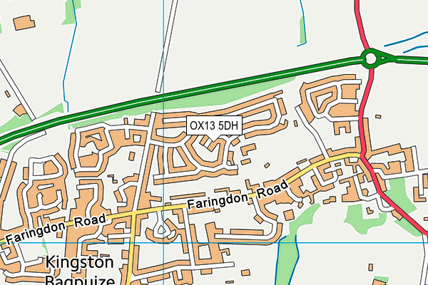 OX13 5DH map - OS VectorMap District (Ordnance Survey)