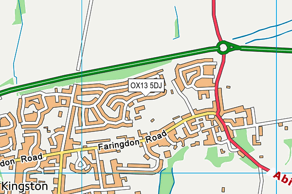 OX13 5DJ map - OS VectorMap District (Ordnance Survey)