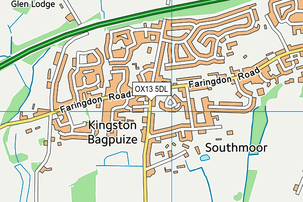 OX13 5DL map - OS VectorMap District (Ordnance Survey)