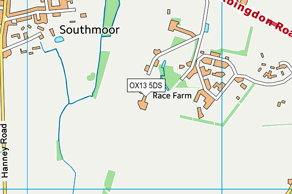 OX13 5DS map - OS VectorMap District (Ordnance Survey)