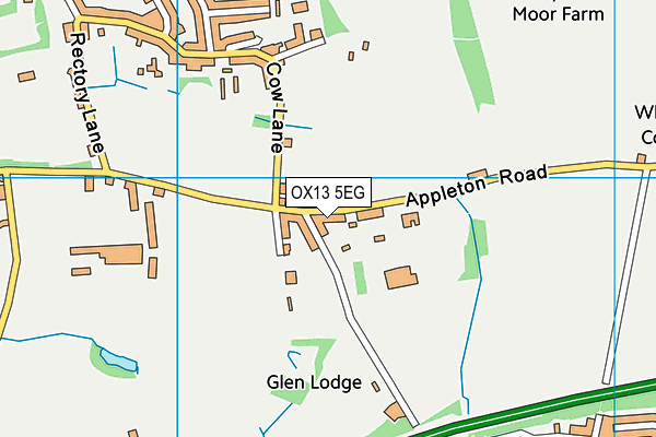 OX13 5EG map - OS VectorMap District (Ordnance Survey)