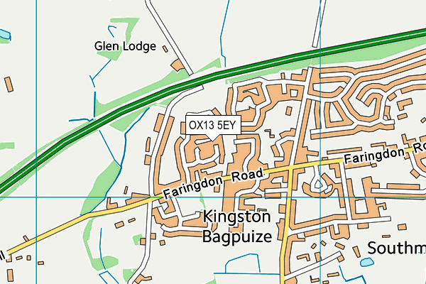 OX13 5EY map - OS VectorMap District (Ordnance Survey)