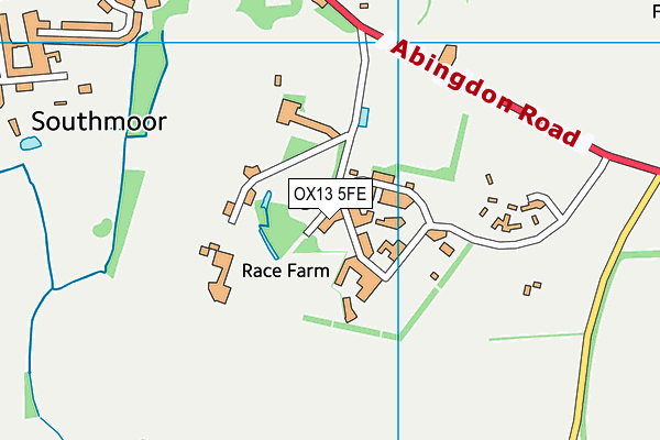 OX13 5FE map - OS VectorMap District (Ordnance Survey)