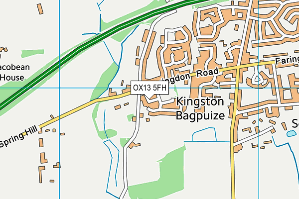 OX13 5FH map - OS VectorMap District (Ordnance Survey)