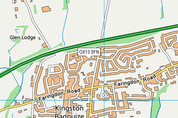 OX13 5FN map - OS VectorMap District (Ordnance Survey)