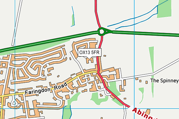 OX13 5FR map - OS VectorMap District (Ordnance Survey)