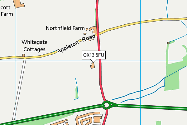 OX13 5FU map - OS VectorMap District (Ordnance Survey)