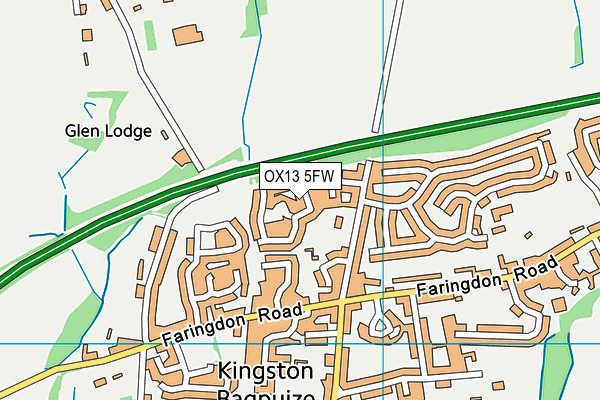 OX13 5FW map - OS VectorMap District (Ordnance Survey)