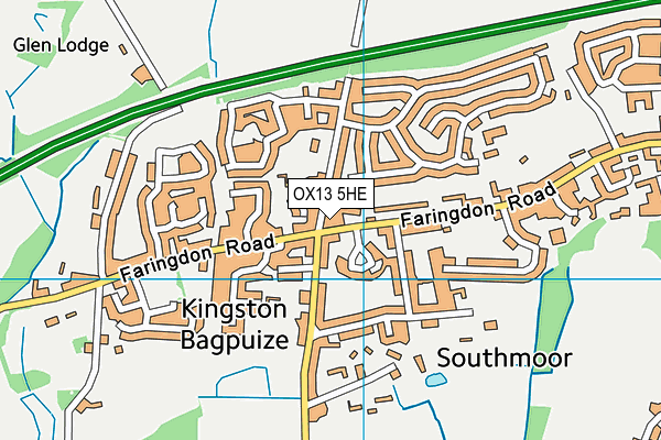 OX13 5HE map - OS VectorMap District (Ordnance Survey)