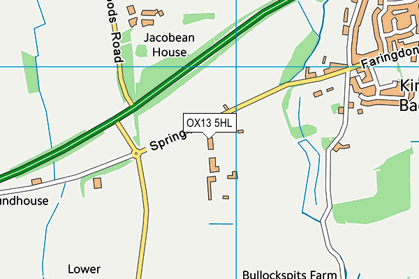 OX13 5HL map - OS VectorMap District (Ordnance Survey)