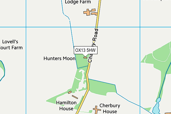 OX13 5HW map - OS VectorMap District (Ordnance Survey)